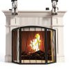 Kingson Fireplace Screen Wrought Iron Foldable Black 3040-3