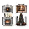 FEED GARDEN Fireplace Screen Black Wrought Iron Modern Style-4