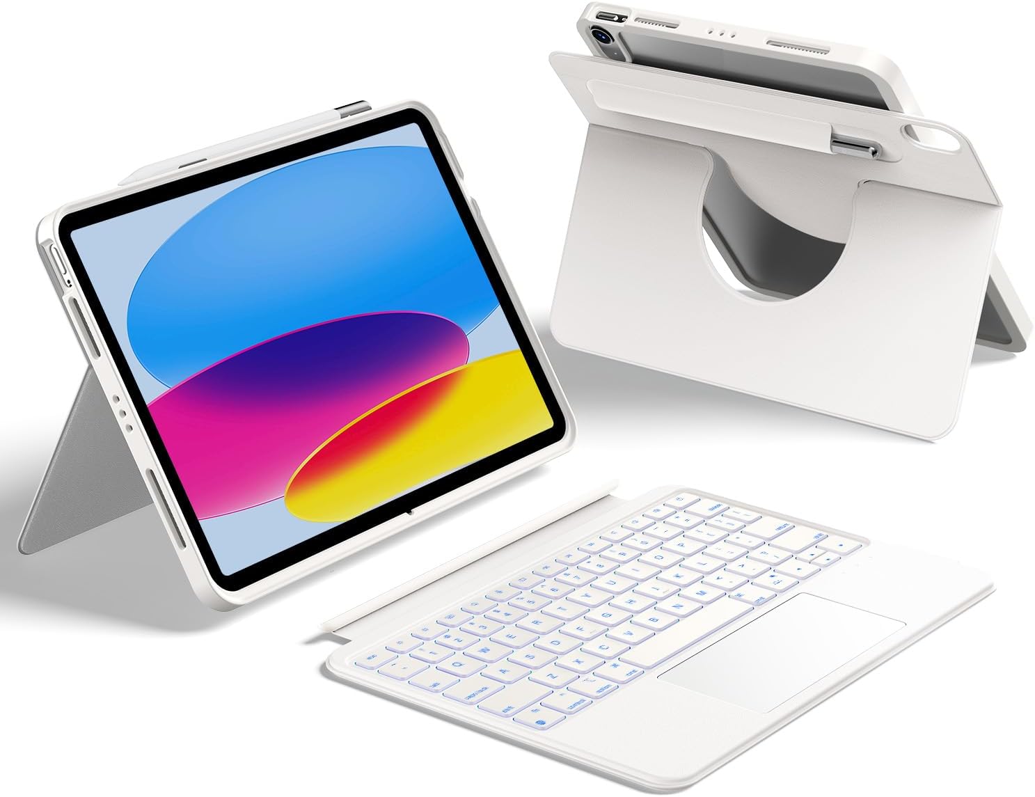 HOU Magnetic Detachable Tablet Keyboard Case on an iPad 11th Gen