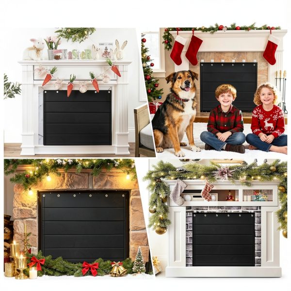GOCOHHI Fireplace Cover Fire Water Resistant Insulation-1
