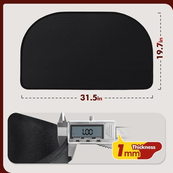 SUNICO Fireplace Mat Silicone Coated Fiberglass Fireproof-1