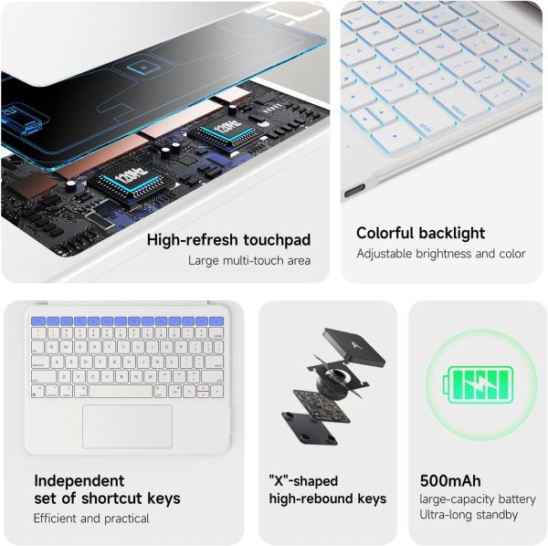 HOU Magnetic Detachable Tablet Keyboard Case-2