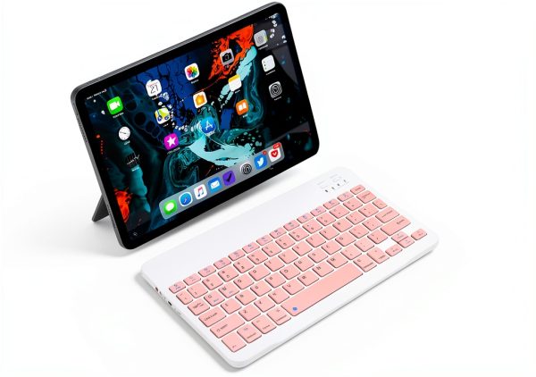 Xukinroy 10 inch White Bluetooth Keyboard for iOS Android-1