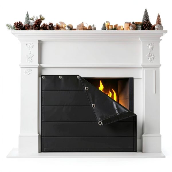 GOCOHHI Fireplace Cover Fire Water Resistant Insulation-8