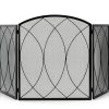 FEED GARDEN Fireplace Screen Black Wrought Iron Modern Style-3