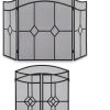 FEED GARDEN Fireplace Screen Black Wrought Iron Modern Style-5