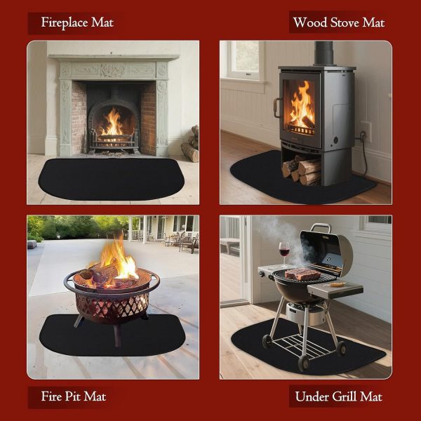 SUNICO Fireplace Mat Silicone Coated Fiberglass Fireproof-6