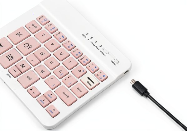 Xukinroy 10 inch White Bluetooth Keyboard for iOS Android-4