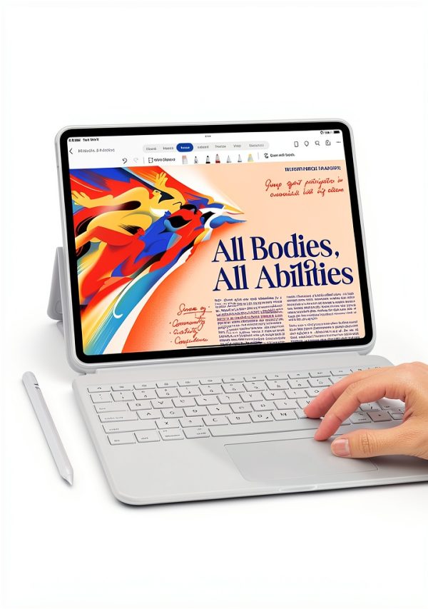 ESR iPad Pro 13 Keyboard Case Aluminum White-8