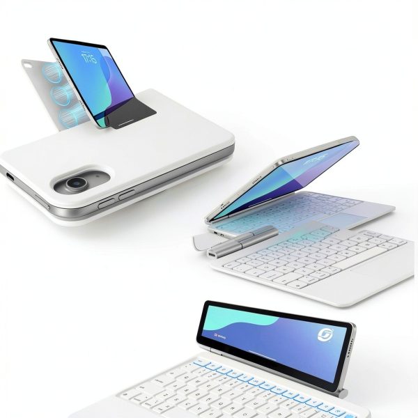 Jibrealg Tablet Keyboard Silver Ultra-Thin-6