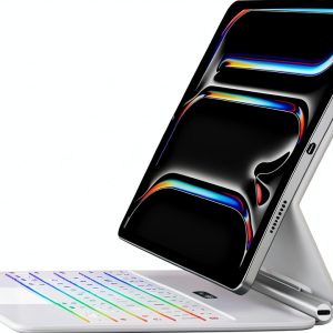 Jibrealg iPad Pro 13 Keyboard Case White-0