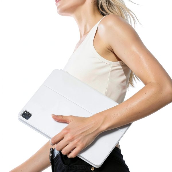 Jibrealg iPad Pro 13 Keyboard Case White-6
