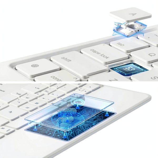 Jibrealg Tablet Keyboard Silver Ultra-Thin-5