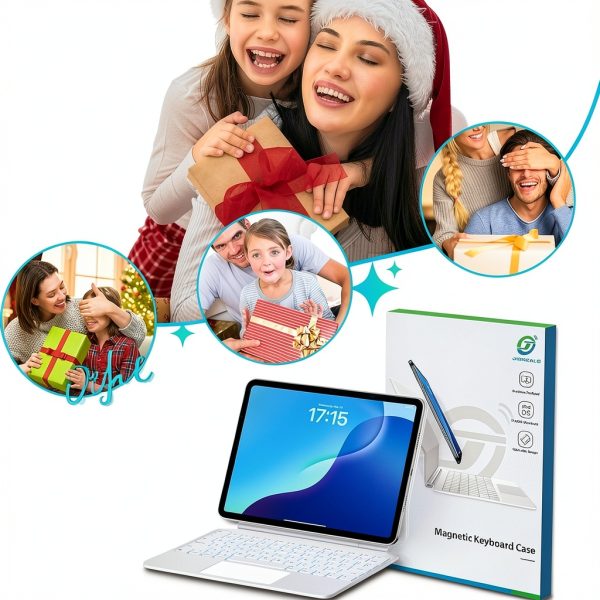 Jibrealg Tablet Keyboard Silver Ultra-Thin-7