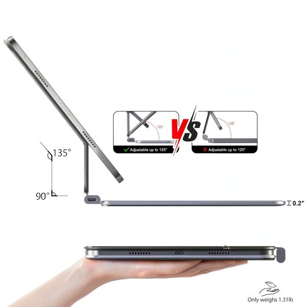Jibrealg Magic Keyboard for iPad 10th & 11th-4