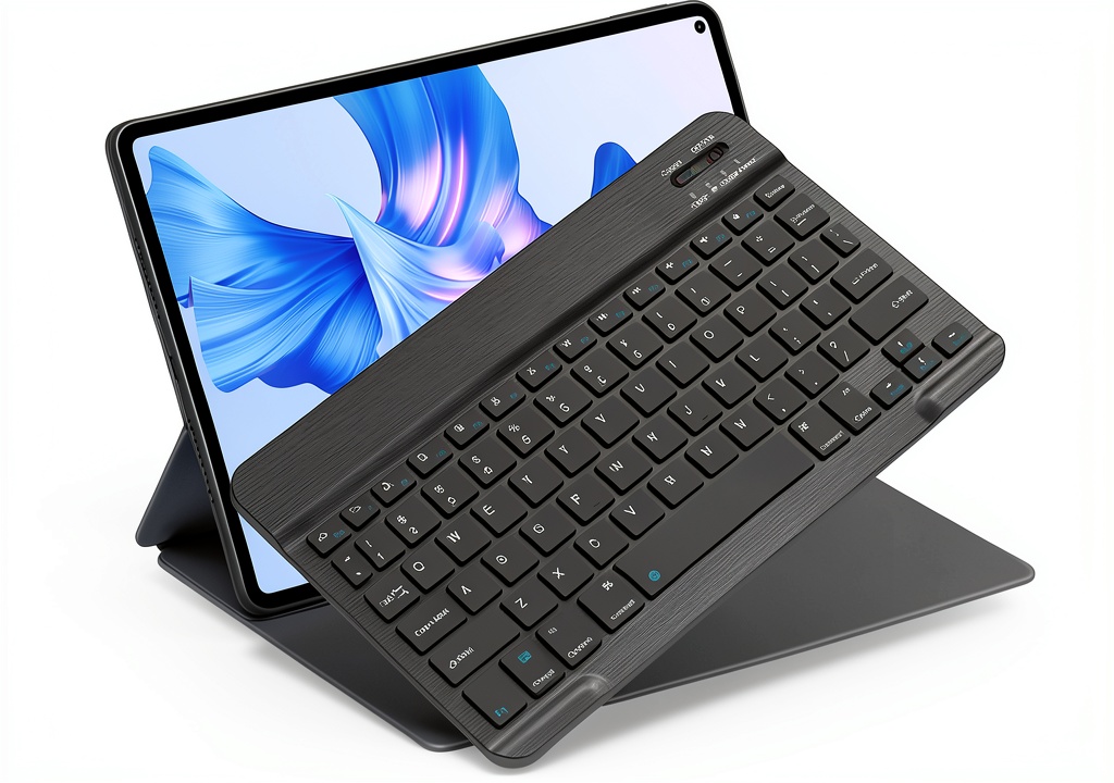 Noox wireless keyboard on a wooden desk