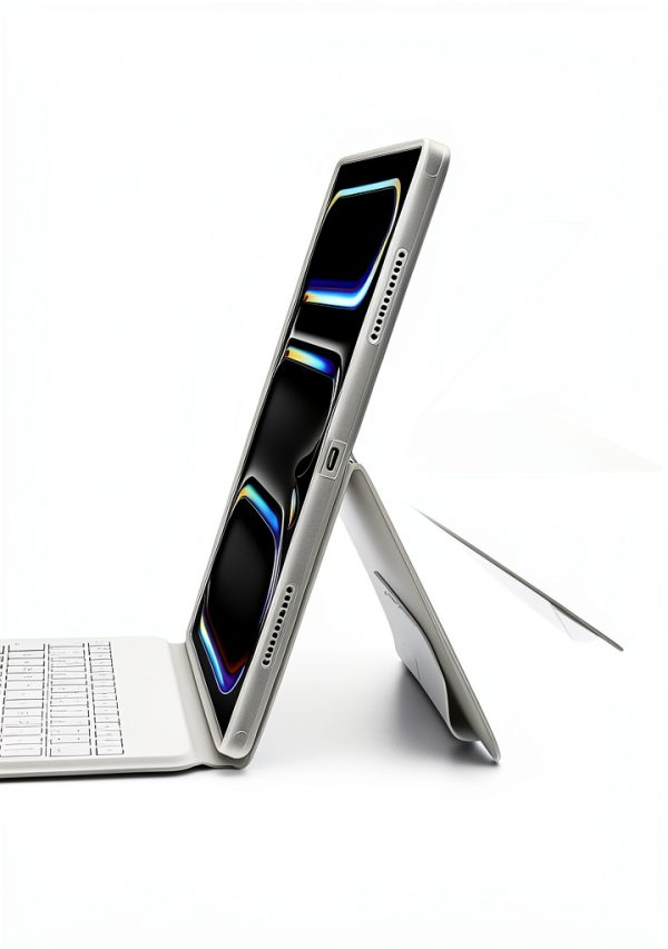 ESR iPad Pro 13 Keyboard Case Aluminum White-3