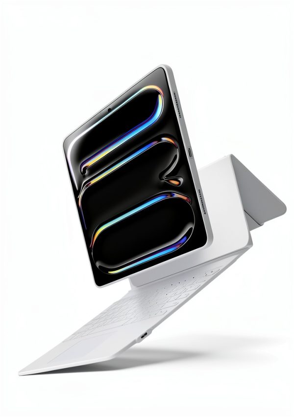 ESR iPad Pro 13 Keyboard Case Aluminum White-5