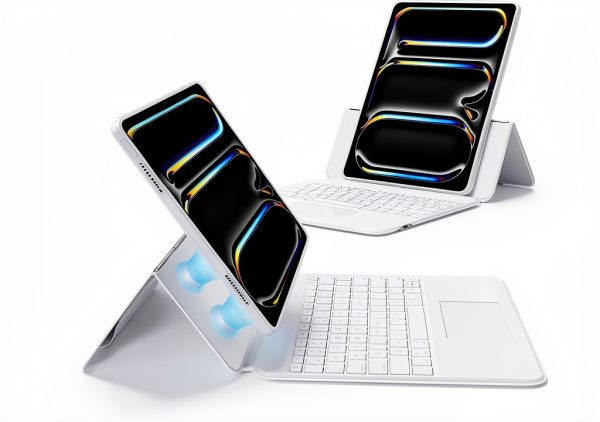 ESR iPad Pro 13 Keyboard Case Aluminum White-0