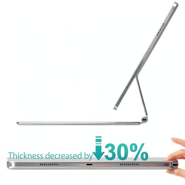 Jibrealg iPad Pro 13 Keyboard Case White-3