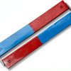 Eisco Bar Magnets Set 2 Long 150mm Chrome Steel North South Poles-1