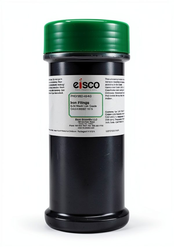 EISCO Coarse Iron Filings, 1 LB (454g) in Sprinkle Bottle - 20 Mesh Iron Shavings for Magnets-0