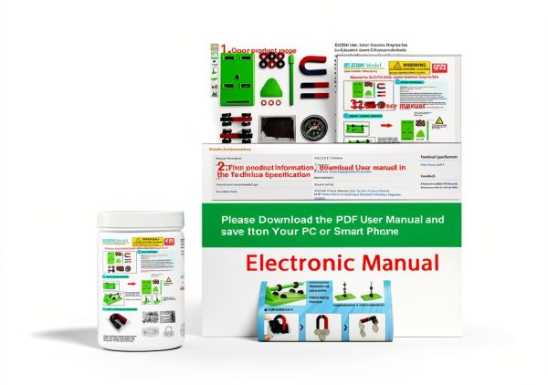 Junior Science Magnet Set by EUDAX Labs 16 Piece STEM Experiment Kit-1